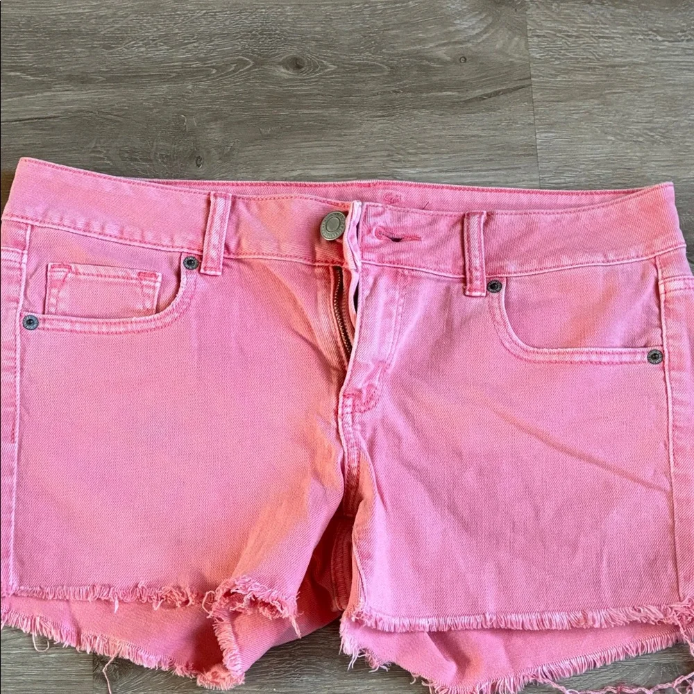 American Eagle Outfitters Pink Jean Shorts - Picture 2 of 6